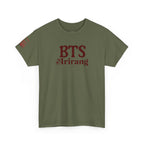 BTS Arirang T-Shirt by Printify featuring Korean Hangul design, perfect for BTS world tour and concert fans.