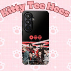 Custom BTS Bangtan phone case featuring fanmade K-pop band photo, impact-resistant design for iPhone or Android devices.