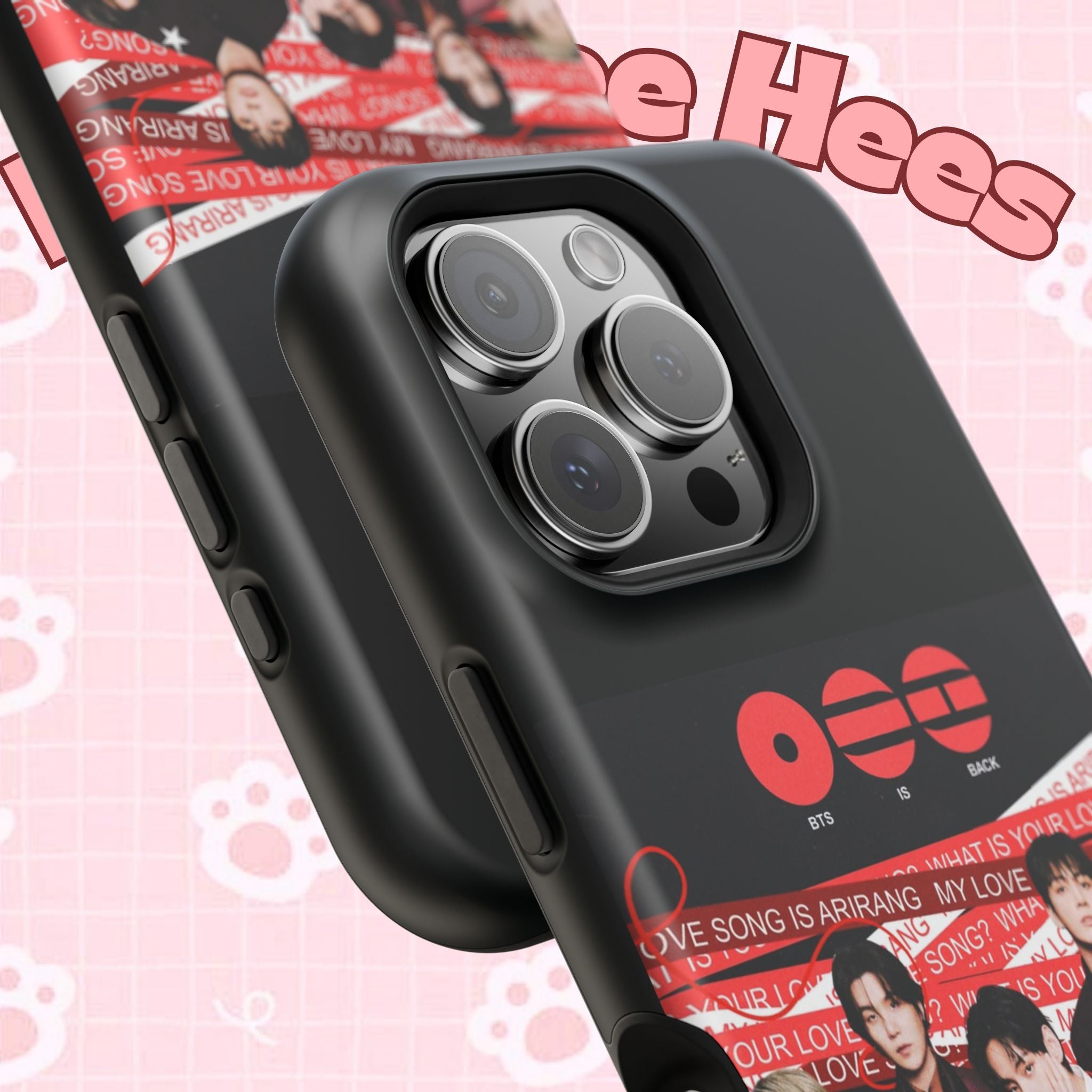 K-Pop BTS Arirang phone case by Printify featuring Bangtan concert design, impact-resistant phone case for smartphones.