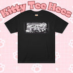 Black and white BTS graphic T-shirt featuring Blood Sweat and Tears inspired K-Pop photo print by Printify