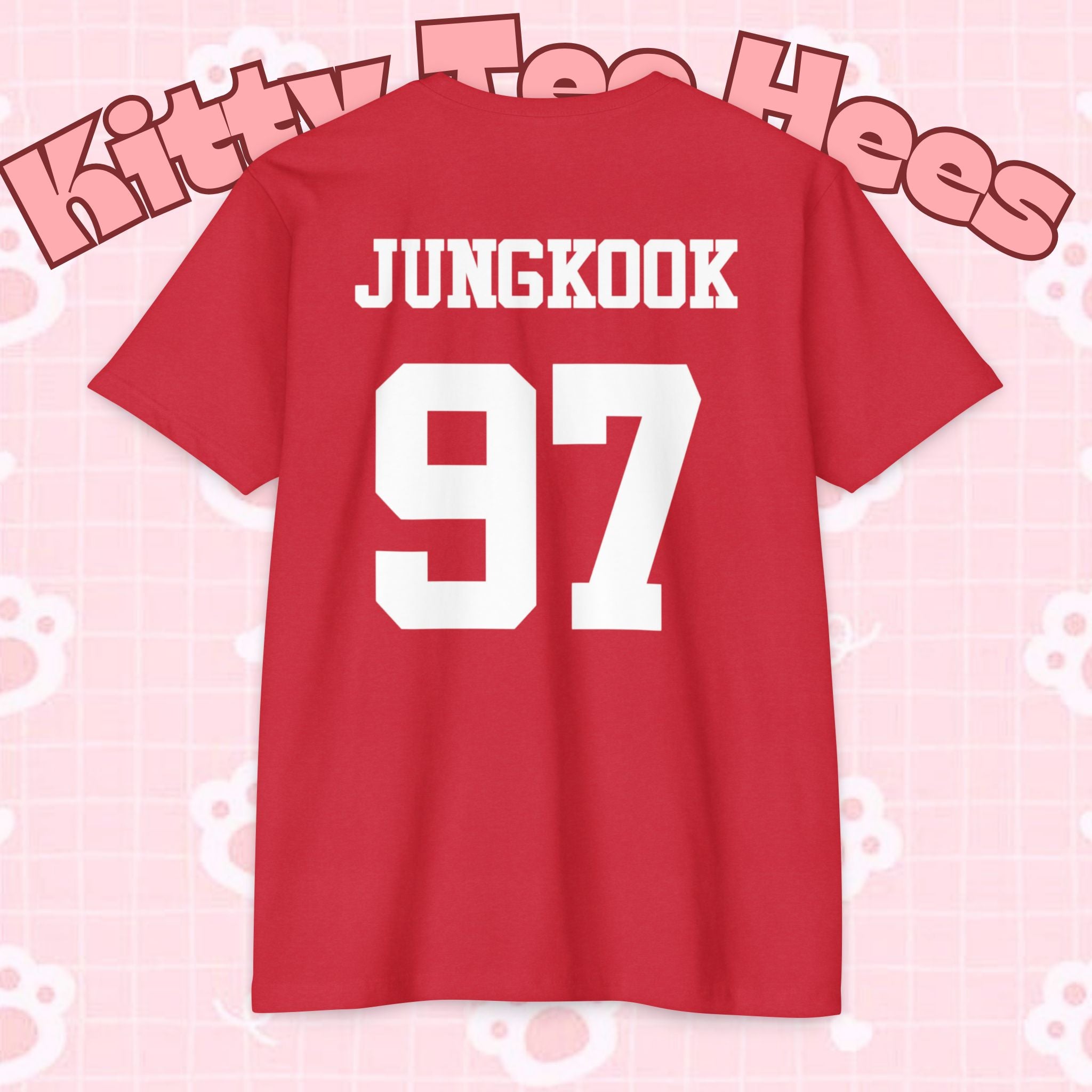 Custom BTS T-shirt featuring Jungkook, Jimin, V, J-Hope, RM, Suga, Jin, and Bangtan Boys, ideal for K-pop concert fans.
