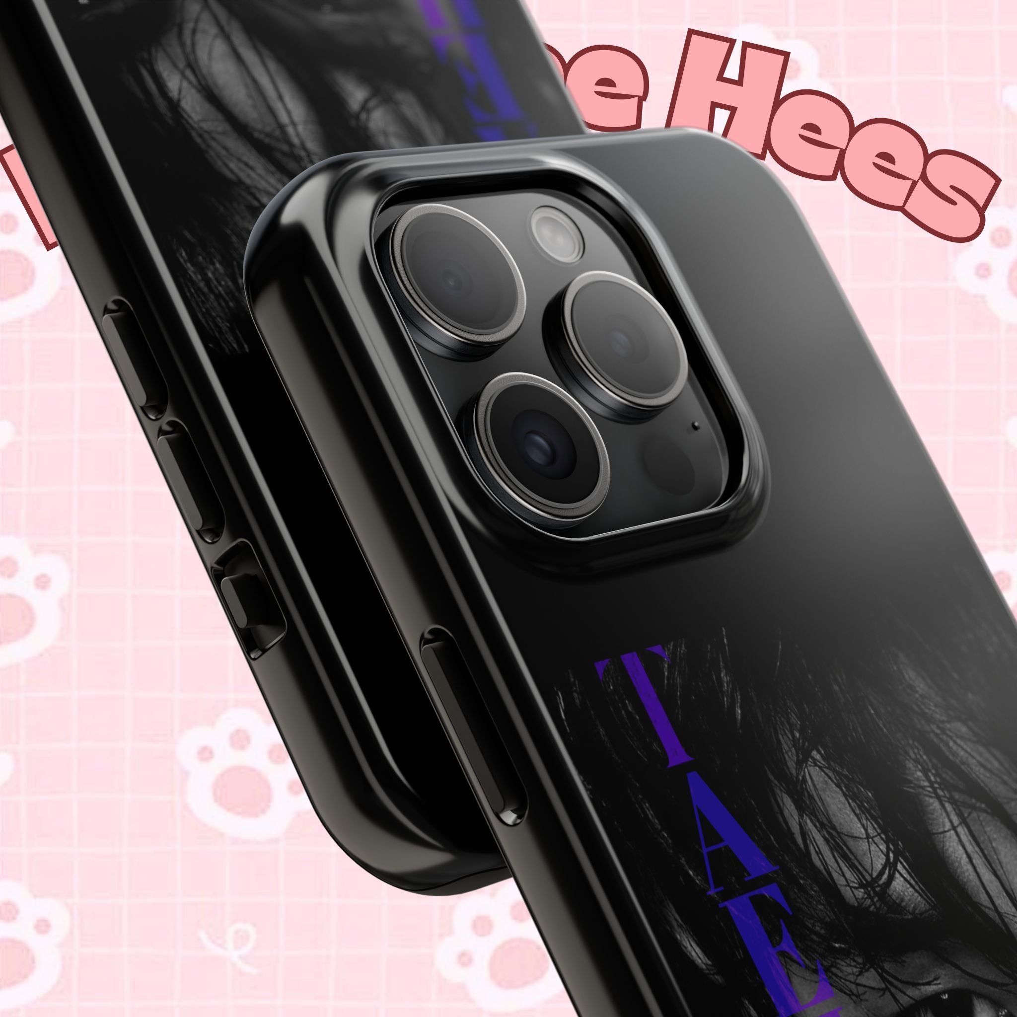 Dark Bangtan BTS Taehyung (V) phone case by Printify showing Kim Taehyung from BTS on iPhone and Samsung models