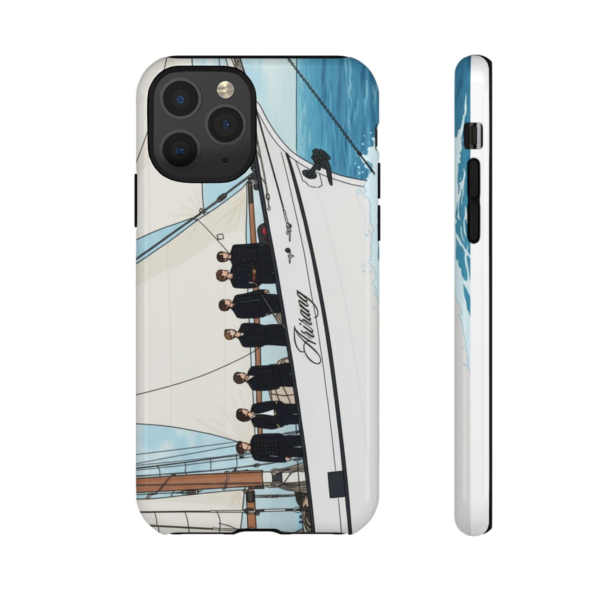 BTS Arirang swim phone case for iPhone 17 and Samsung, printed tough case featuring Bangtan concert design by Printify.