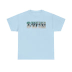 Printify BTS swim graphic T-shirt featuring a pool scene and "I could spend a lifetime watching you swim" slogan, casual concert tee.