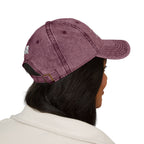 Vintage style embroidered cap featuring "Hot Girls Love Cats" design, casual wear accessory, perfect for cat lovers.