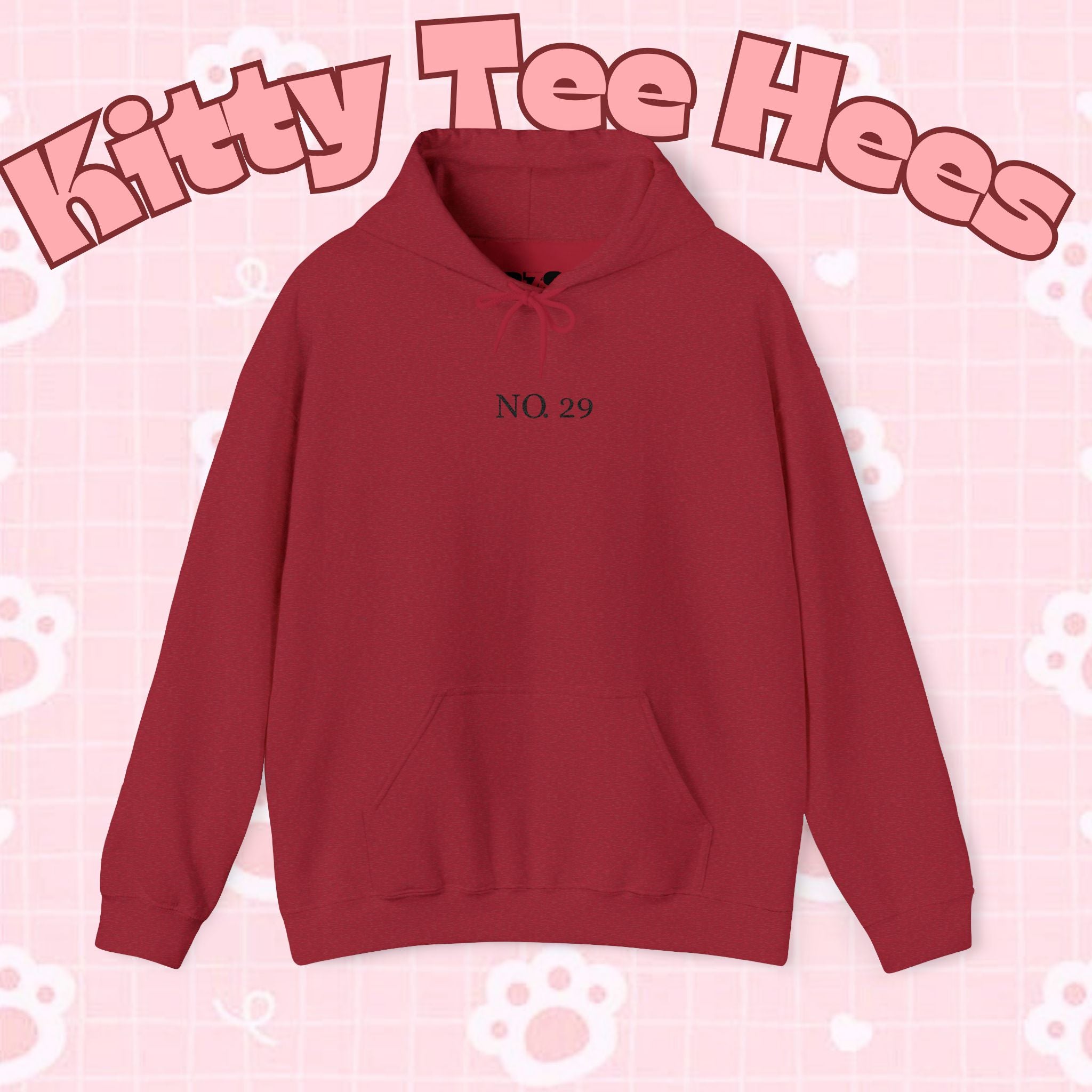 Unisex BTS No.29 sweater hoodie with concert graphic, heavy blend fabric, casual streetwear style by Printify.