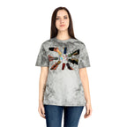 Colorful BTS concert T-shirt featuring rainbow mic and logo design, inspired by K-Pop and BTS 2026 concert fashion.