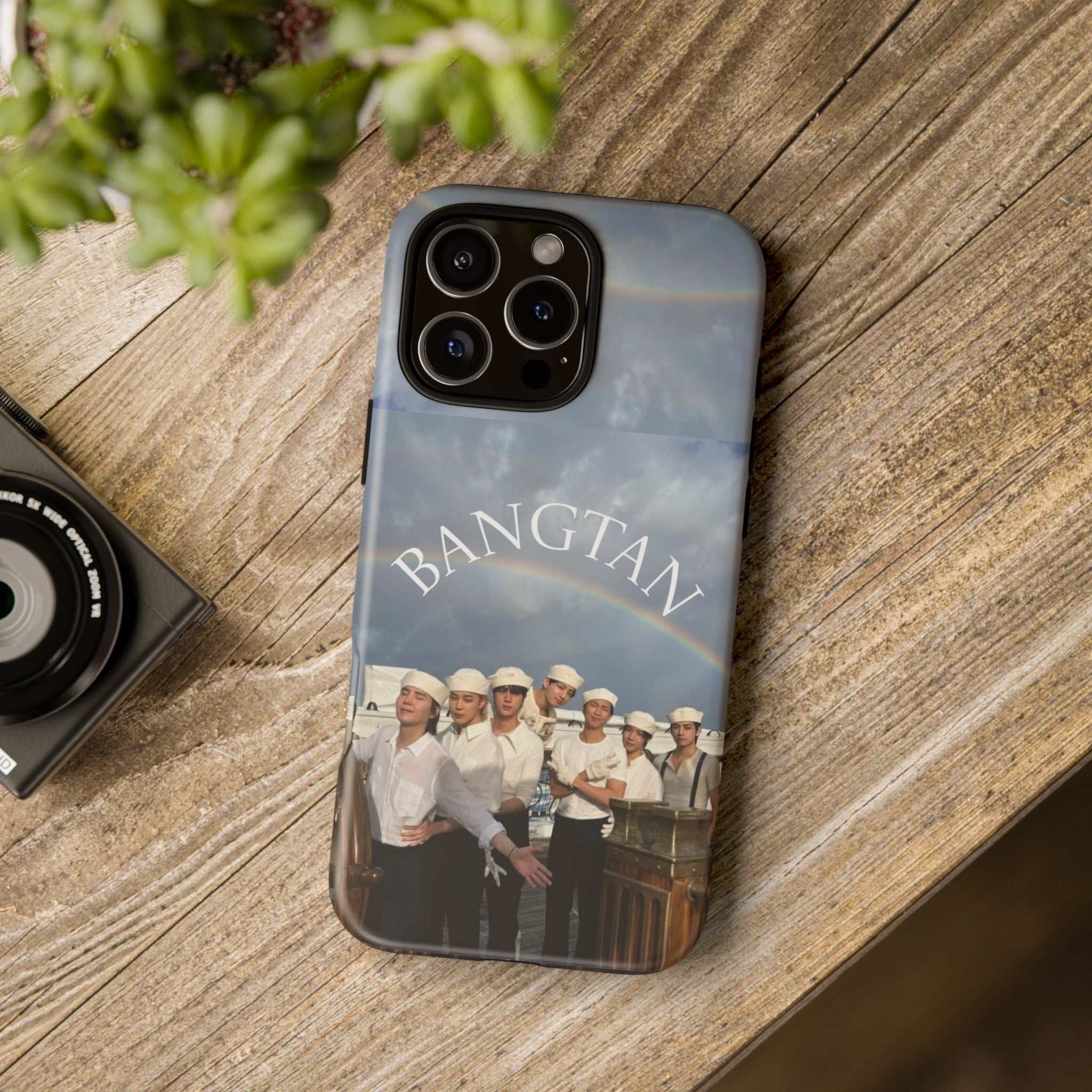 Cute Sailor BTS Swim phone case for iPhone and Samsung featuring Bangtan Sailor design by Printify.
