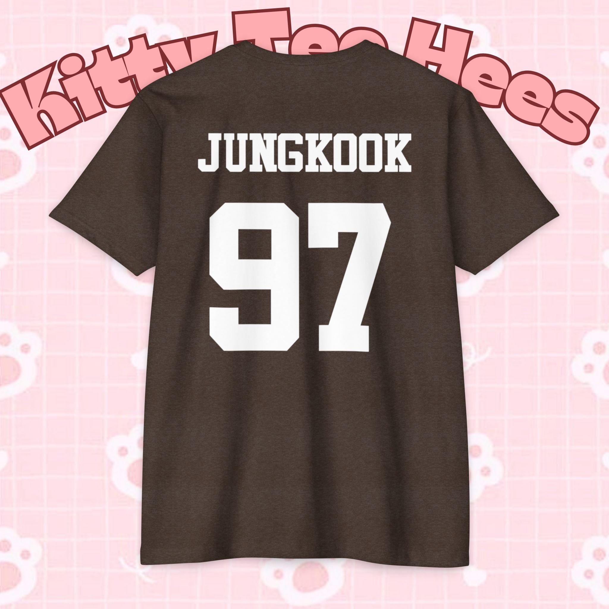 Custom BTS T-shirt featuring Jungkook, Jimin, V, J-Hope, RM, Suga, Jin, perfect for K-pop concert fans.