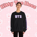 Lavender BTS Logo Arirang crewneck sweatshirt featuring K-pop band print, concert and comeback sweater, casual pullover from Printify