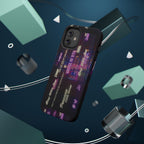 Neon Korean script BTS phone case for iPhone and Samsung, impact-resistant printify brand protective case with bold design.