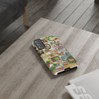 Printify cute cat framed iPhone 17 case featuring a cozy living room pet portrait design, stylish and protective phone case.