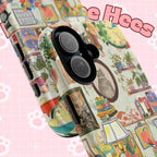 Cute cat portrait phone case for iPhone 17 by Printify, featuring a stylish cozy living room pet home design.