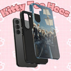 Cute Sailor BTS phone case featuring K-pop design with Arirang and concert-themed artwork, compatible with smartphones.