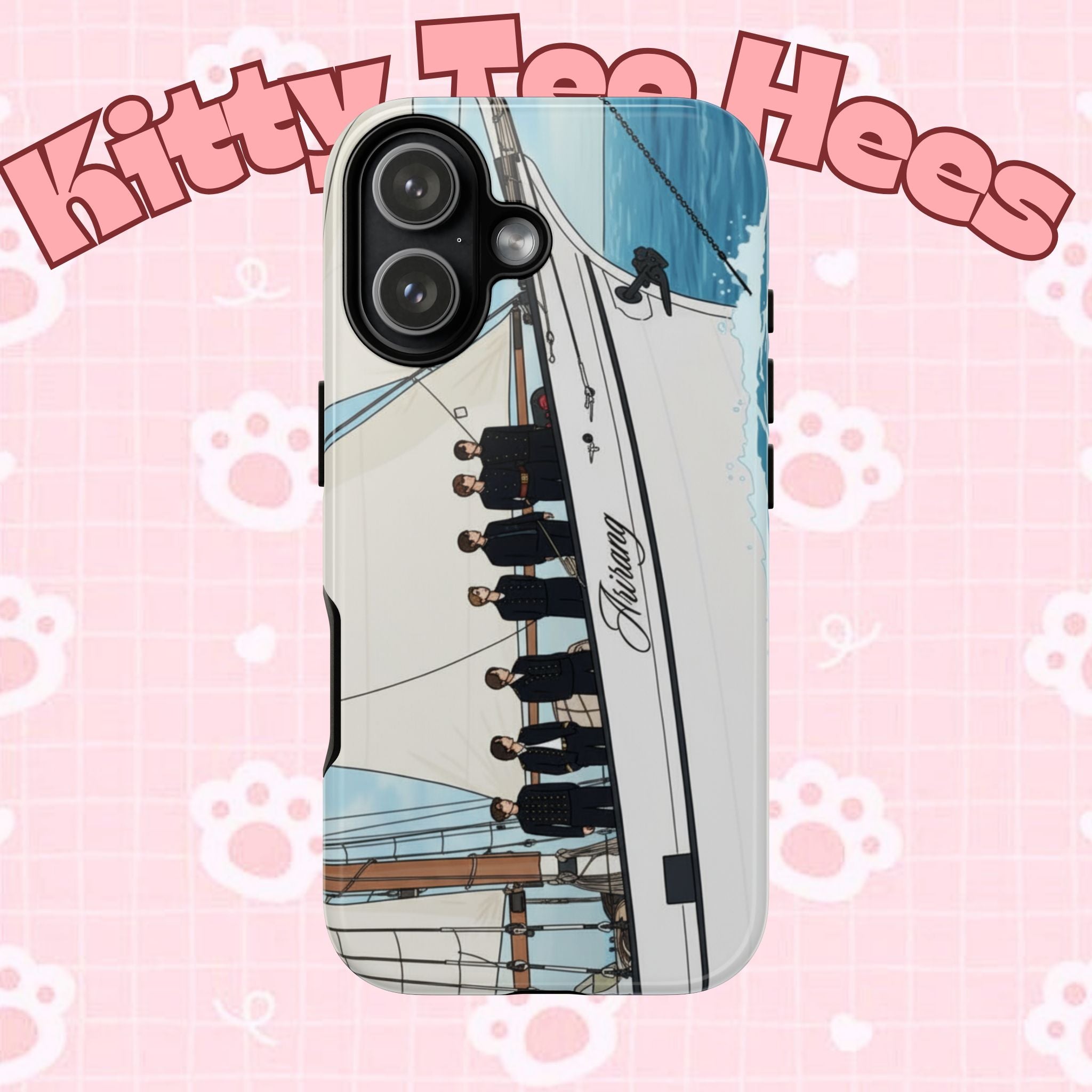 Printify BTS Swim phone case for iPhone 17 and Samsung, featuring Bangtan Boys concert design and durable tough case protection.