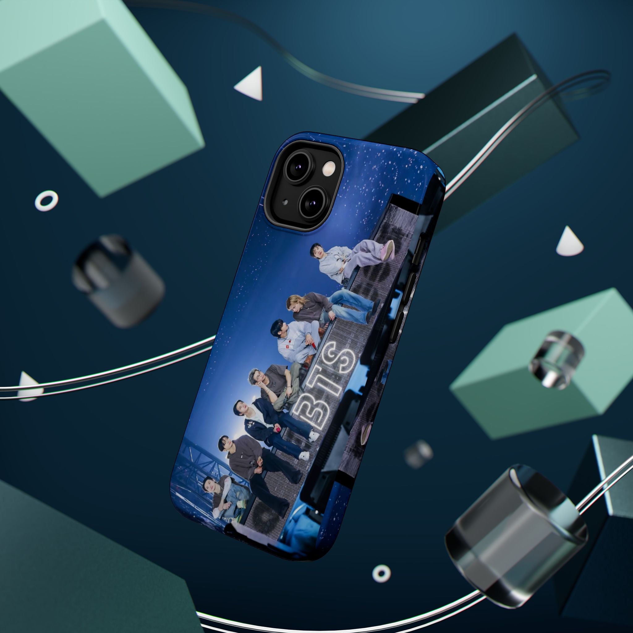 Printify BTS Bangtan World Tour Arirang impact-resistant phone case for iPhone 17 and Samsung 26 Ultra, featuring tour-themed design.