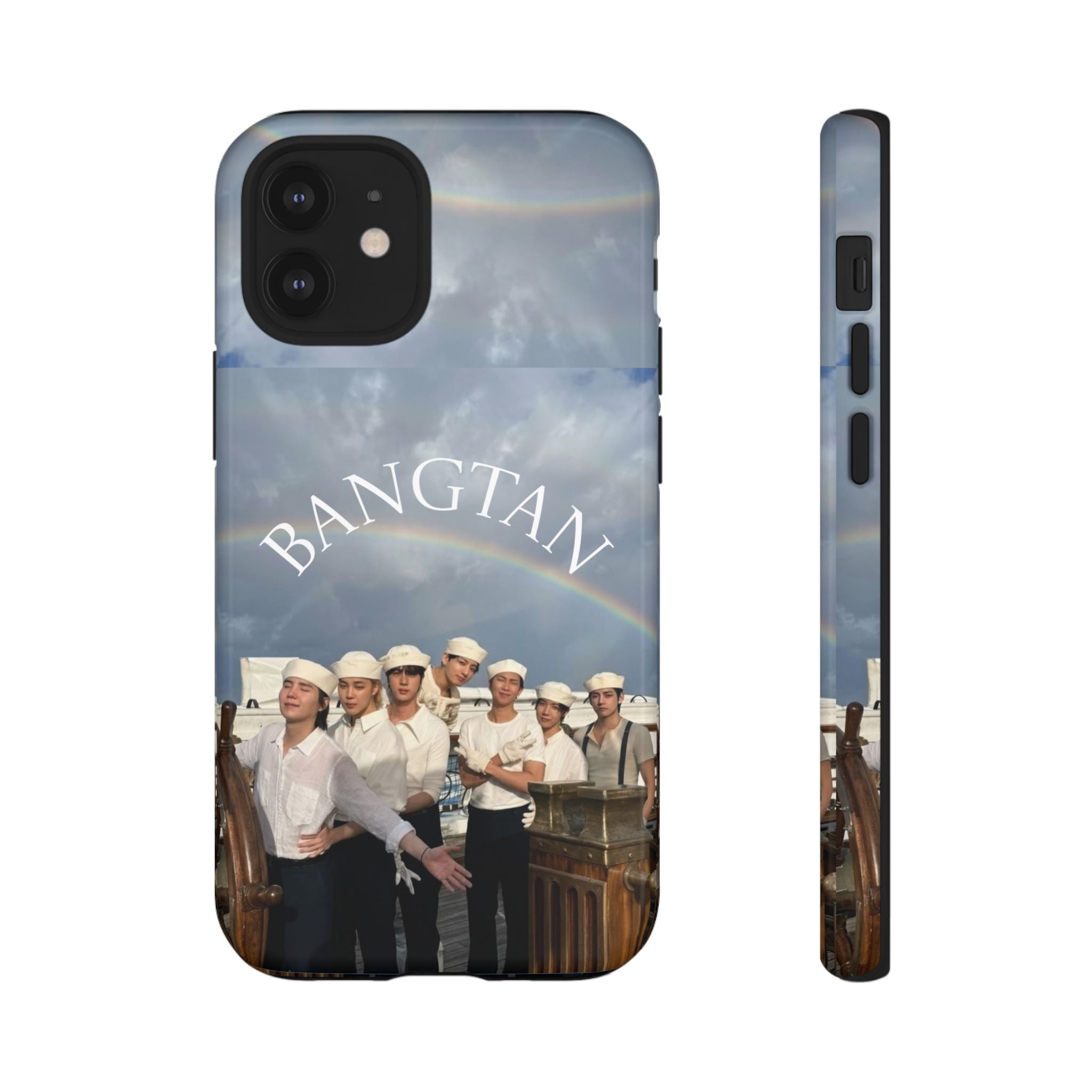 Cute Sailor BTS Swim phone case for iPhone and Samsung, featuring Bangtan Sailor Arirang design by Printify.