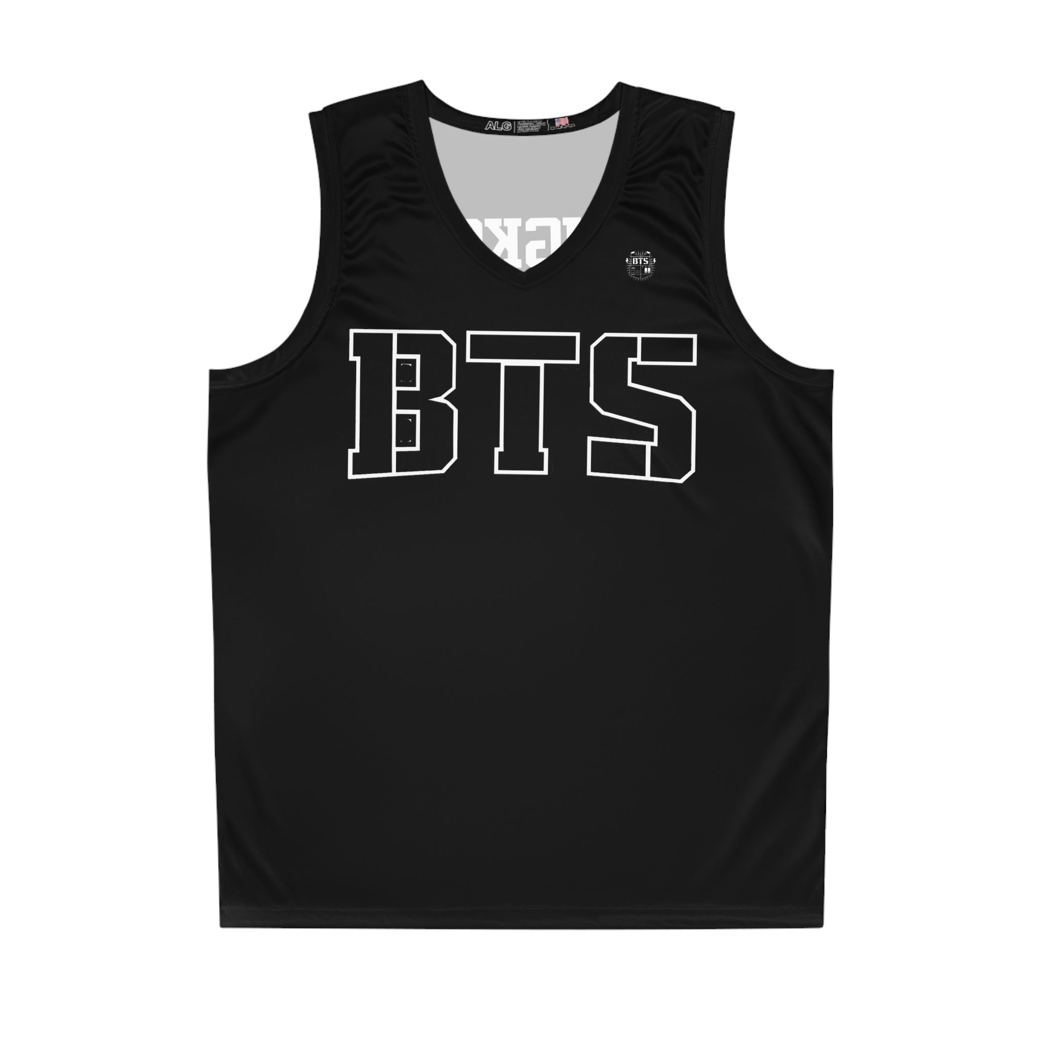 Custom BTS Jungkook K-pop jersey shirt with all-over print, featuring a classic 97 basketball jersey style by Printify.