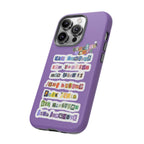 Printify BTS member names phone case featuring Jungkook, Jimin, and RM for iPhone 17, with a tough protective design.