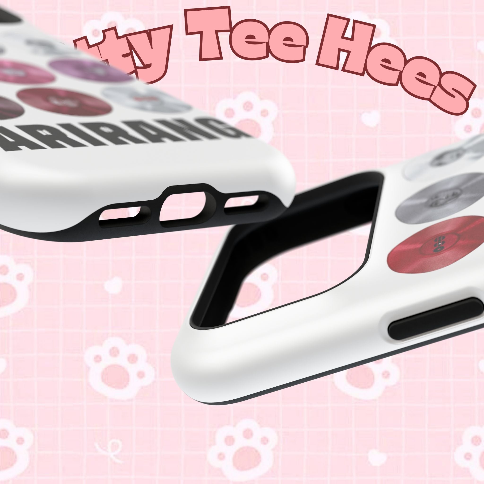 Impact-resistant Printify BTS Arirang vinyl record phone case featuring Bangtan Sonyeondan design for fan merch.