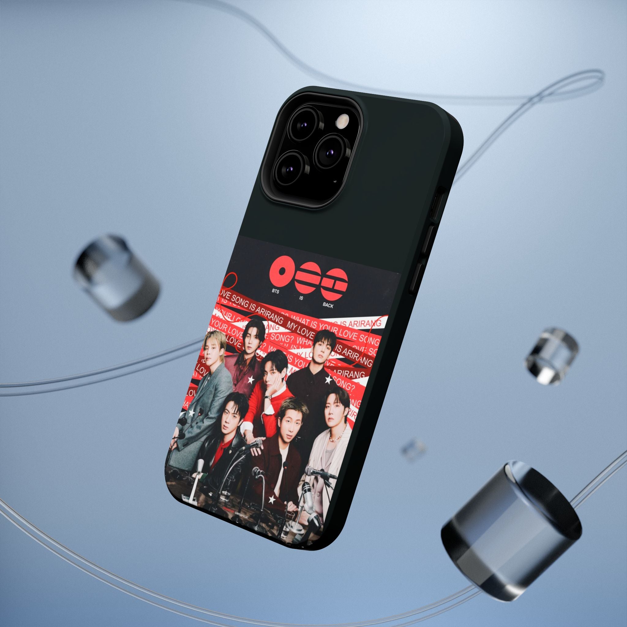 Printify BTS Arirang phone case with Bangtan concert design, impact-resistant K-Pop band photo phone case.