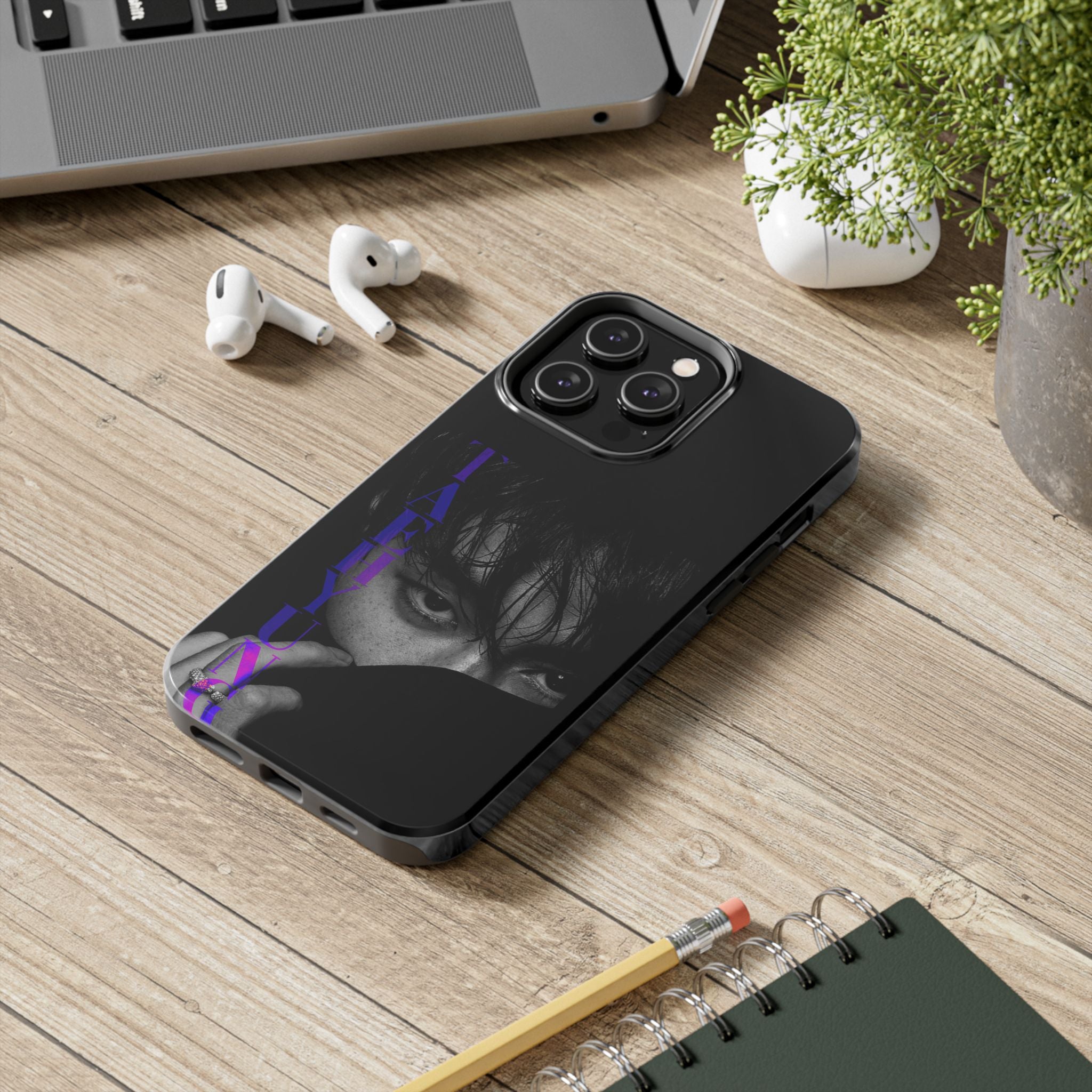 Dark Bangtan BTS Taehyung (V) phone case with Kim Taehyung design for iPhone and Samsung smartphones by Printify