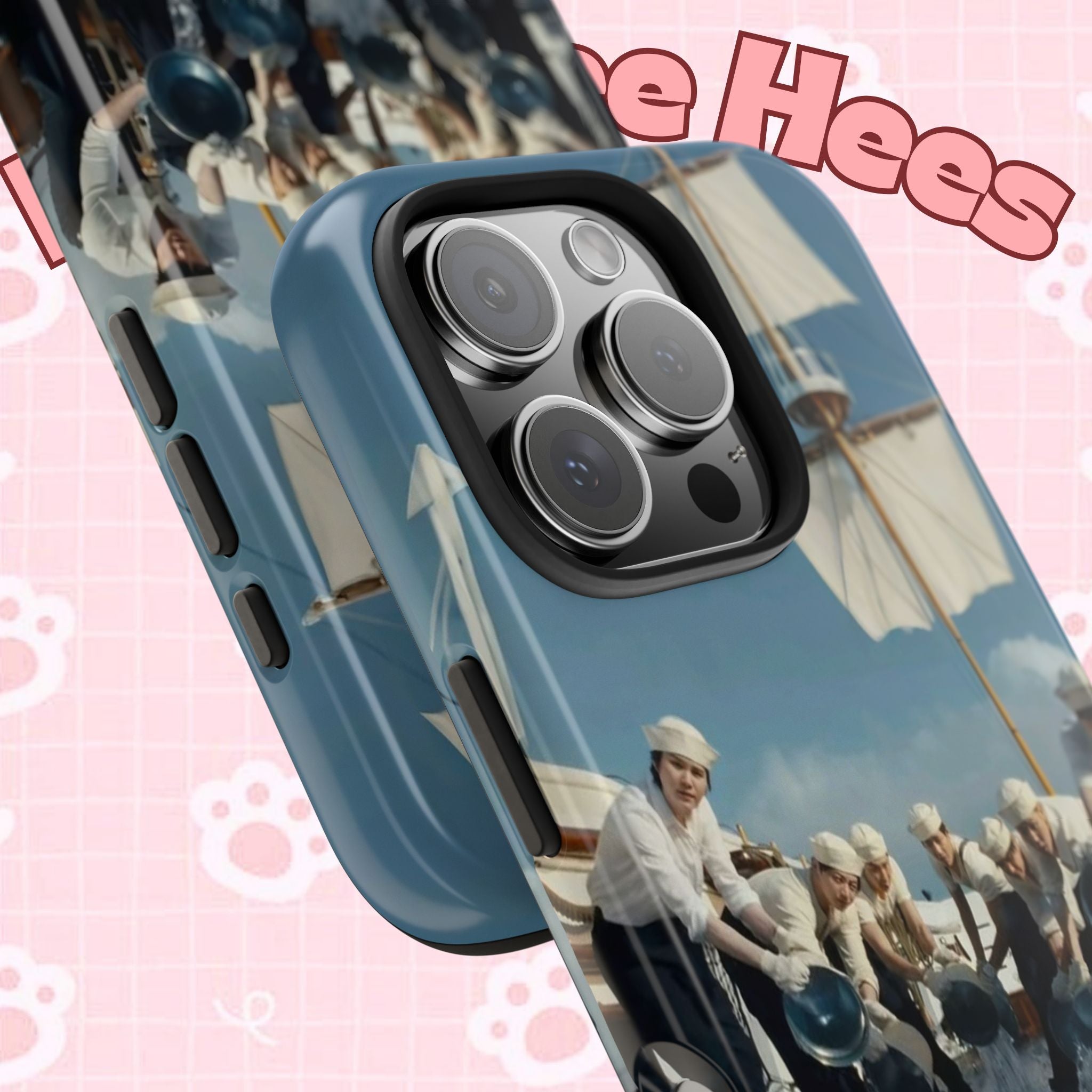Cute Sailor BTS phone case featuring K-pop-inspired design, perfect for BTS fans and concert enthusiasts.