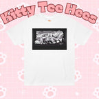 Black and white BTS graphic T-shirt featuring Blood Sweat & Tears inspired K-Pop photo print by Printify
