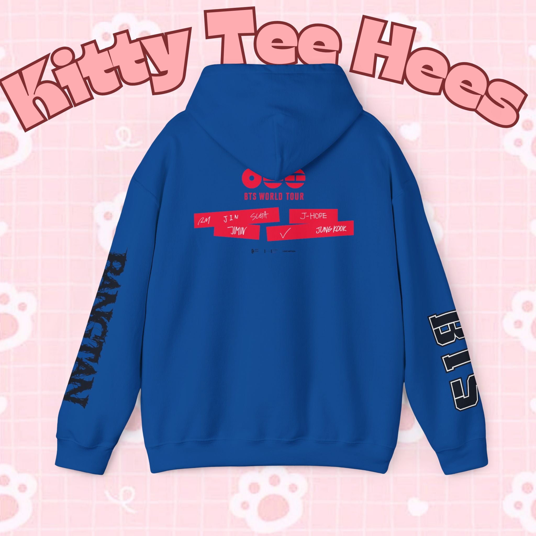 ARIRANG BTS world tour hoodie with Bangtan sleeve design, graphic sweatshirt inspired by BTS tour, comfortable casual hoodie.