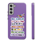 BTS member names phone case featuring Jungkook, Jimin, and Rap Monster on a tough iPhone 17 case by Printify