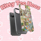 Cute cat portrait phone case for iPhone 17 by Printify, featuring a stylish, cozy living room pet home design.