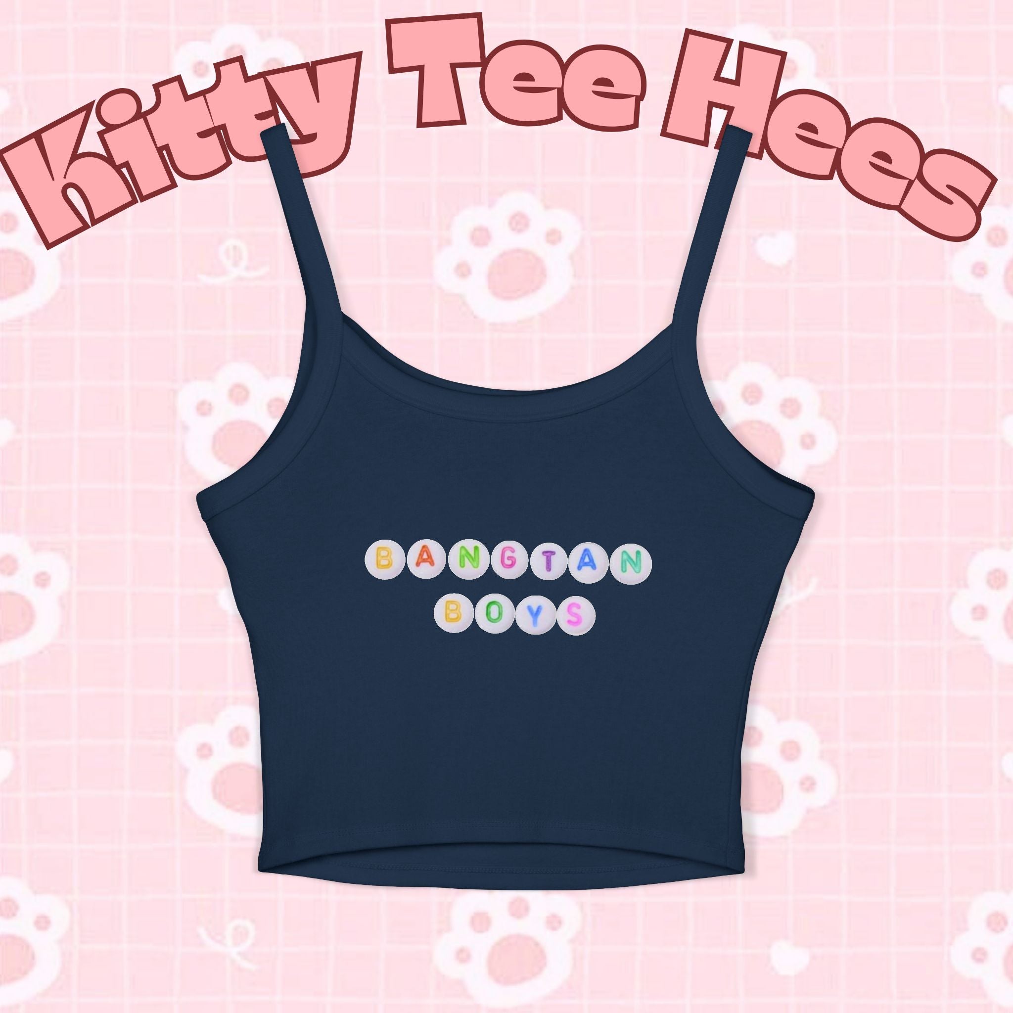 Kids' BTS tank top featuring a retro television graphic, colorful Bangtan Boys and K-Pop BTS design, casual and cute.