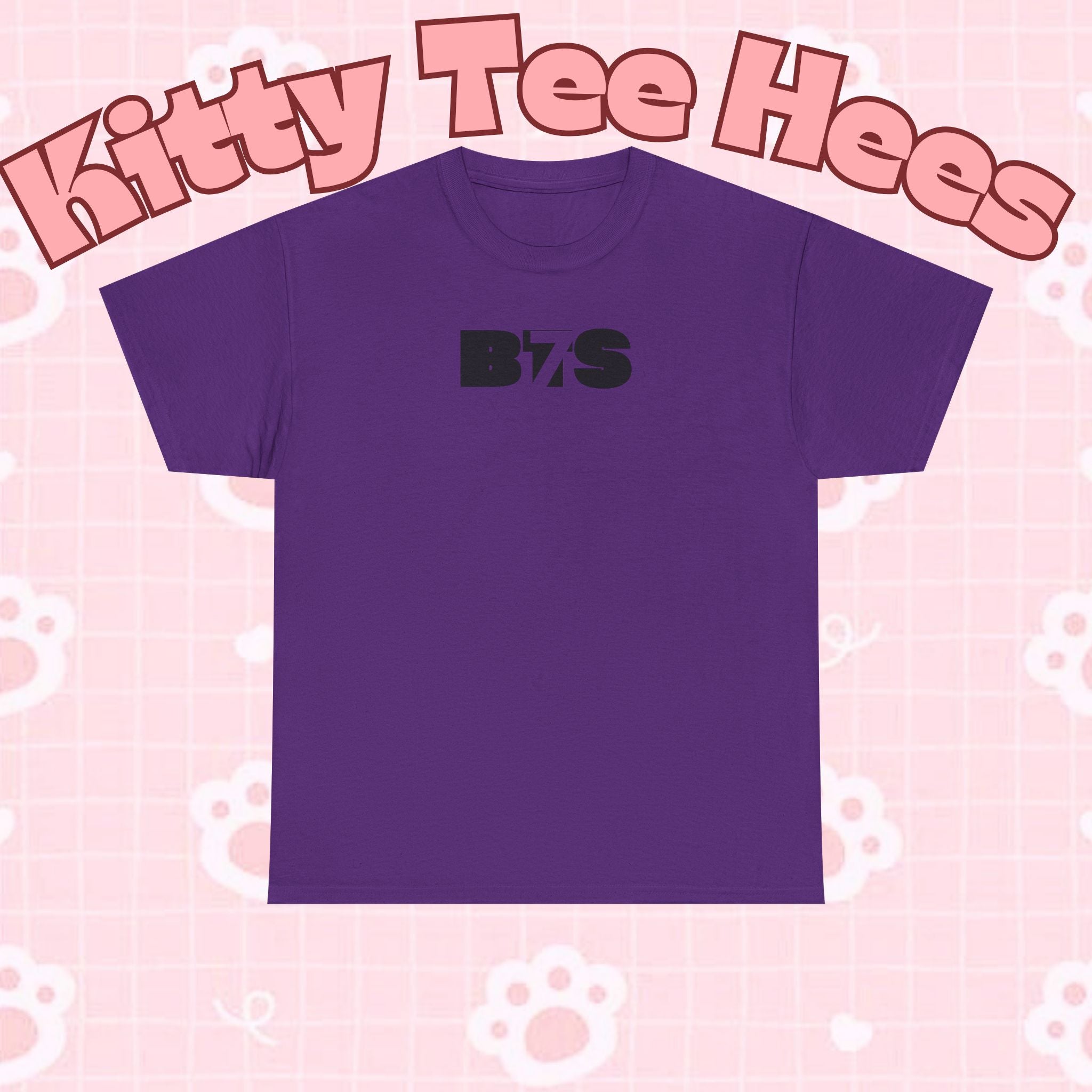 Black BTS logo T-shirt featuring Bangtan emblem, minimal design, casual fit, printed by Printify, perfect for K-pop fans.