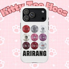 Printify BTS Arirang vinyl record grid phone case with impact-resistant design, featuring cool BTS fan merchandise artwork.