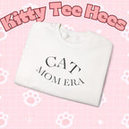 Cozy Printify cat mom sweatshirt with cute animal print, perfect for feline parents and pet lovers during Christmas 2025.