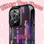 Neon Korean Script BTS phone case for iPhone and Samsung, impact-resistant design with Bangtan Sonyeondan branding.