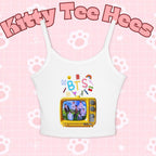 Kids' BTS tank top featuring a retro television design, colorful graphic print, and BTS logo, perfect for K-pop fans.