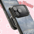 Clear impact-resistant Bangtan phone case featuring cute K-pop design, compatible with smartphones, by Printify.