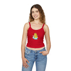 Fun cat warning tank top for women, featuring cute pet-themed design, perfect for summer wear and cat lover gifts.