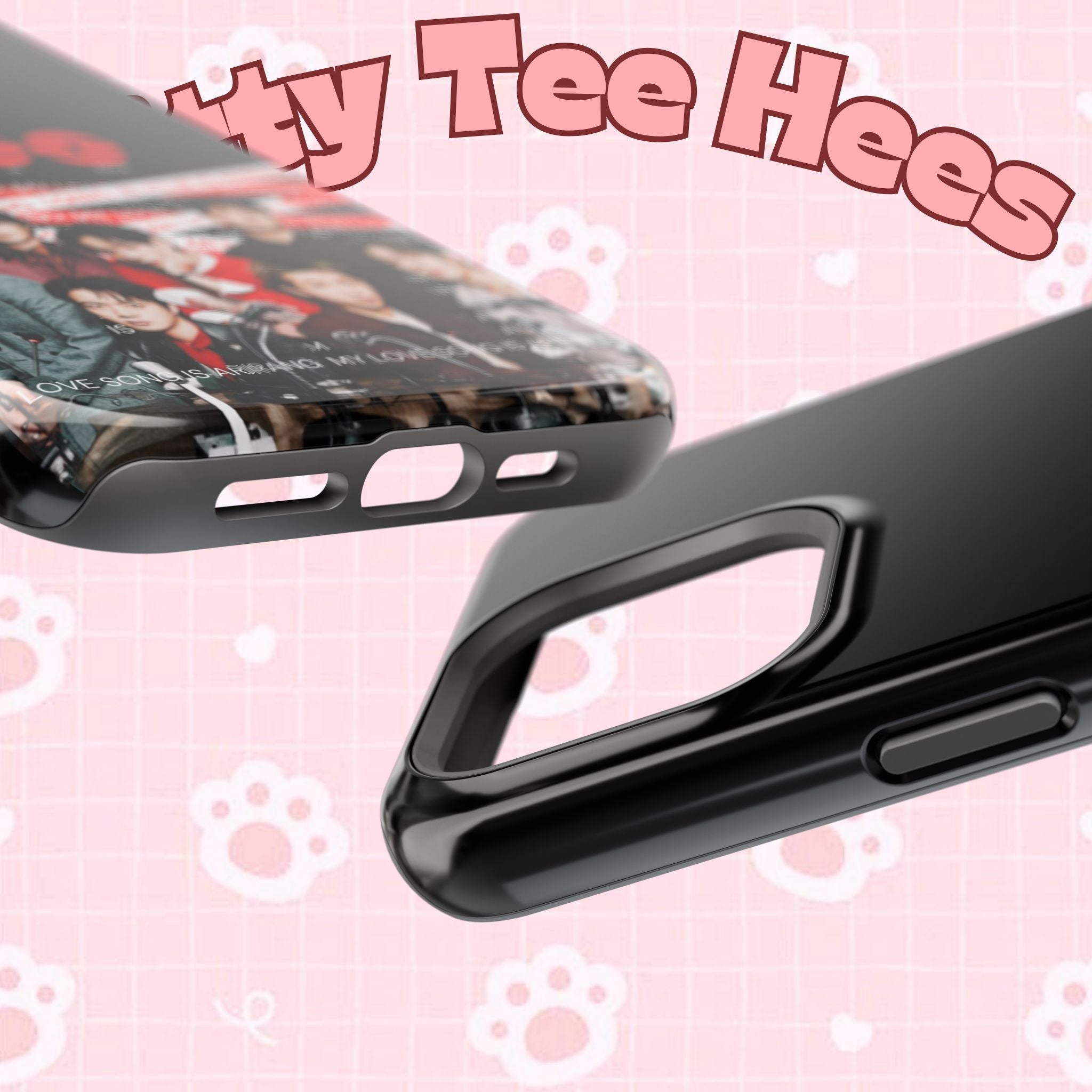 Cool BTS Bangtan phone case featuring fanmade concert design, impact-resistant K-pop band merchandise for smartphones.