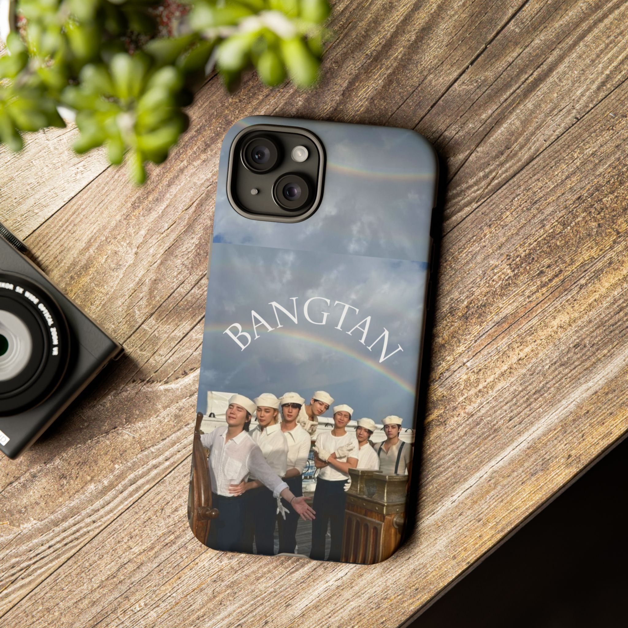 Cute Sailor BTS Swim phone case for iPhone and Samsung featuring Bangtan Sailor design by Printify.