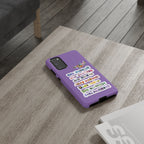 Printify BTS member names phone case featuring Jungkook, Jimin, and RM for iPhone 17 with a tough protective design.