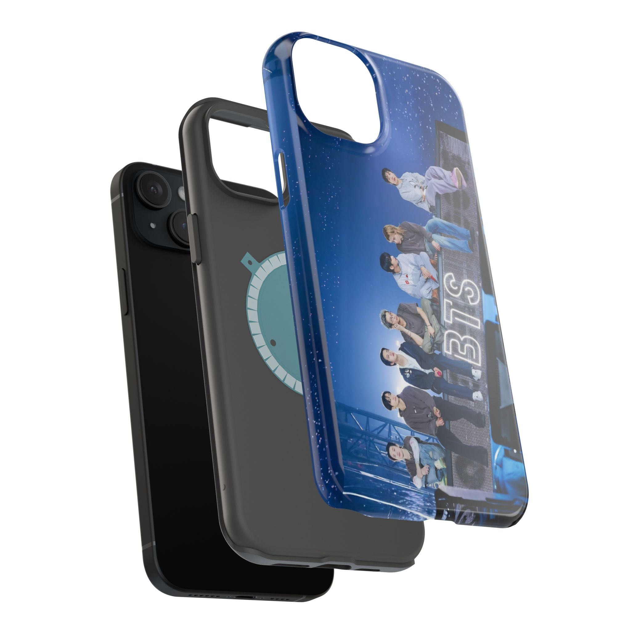 Printify BTS Bangtan World Tour Arirang impact-resistant phone case for iPhone 17 and Samsung Galaxy 26 Ultra, featuring tour artwork.