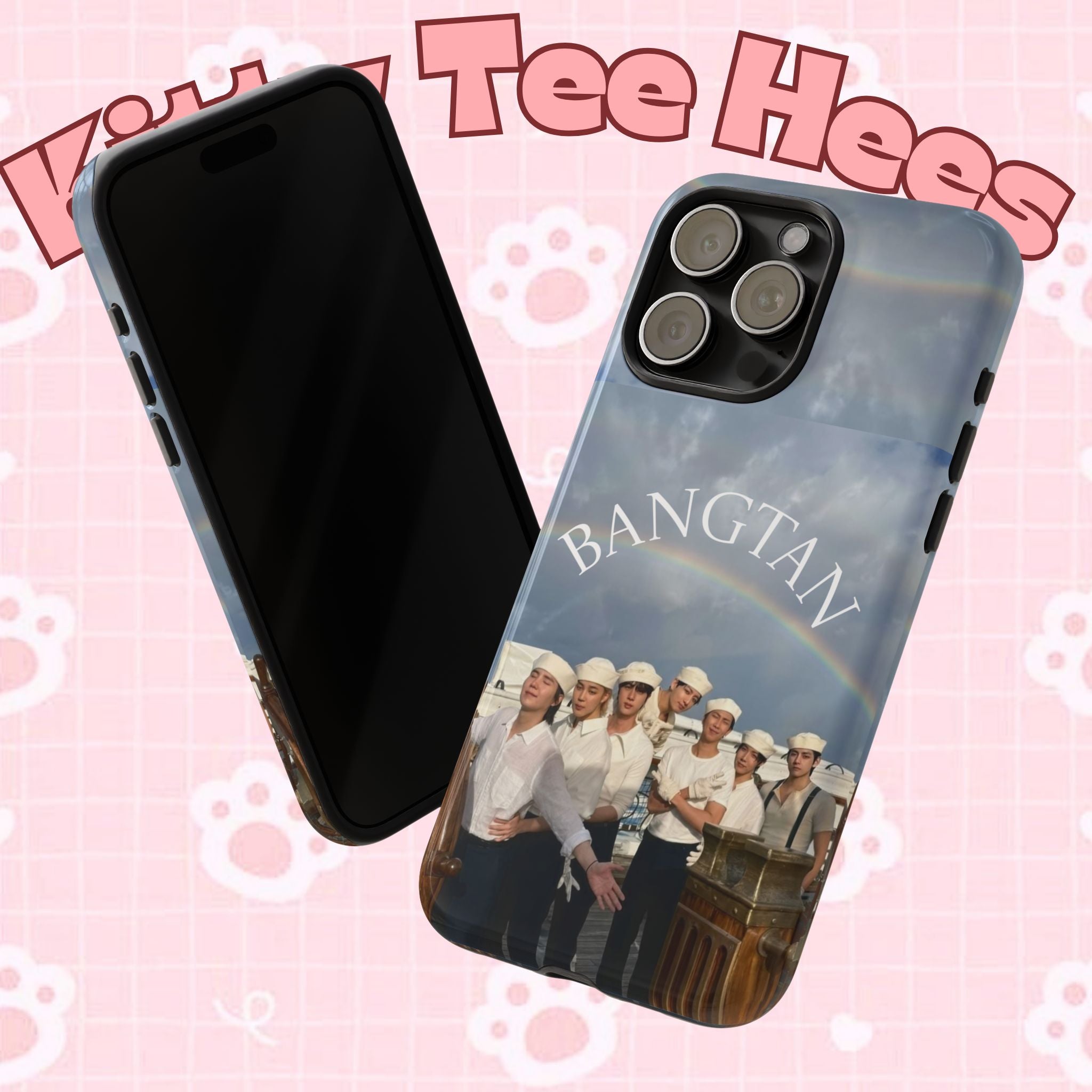 Cute Sailor BTS Swim phone case for iPhone and Samsung, featuring colorful sailor design inspired by Bangtan Arirang.