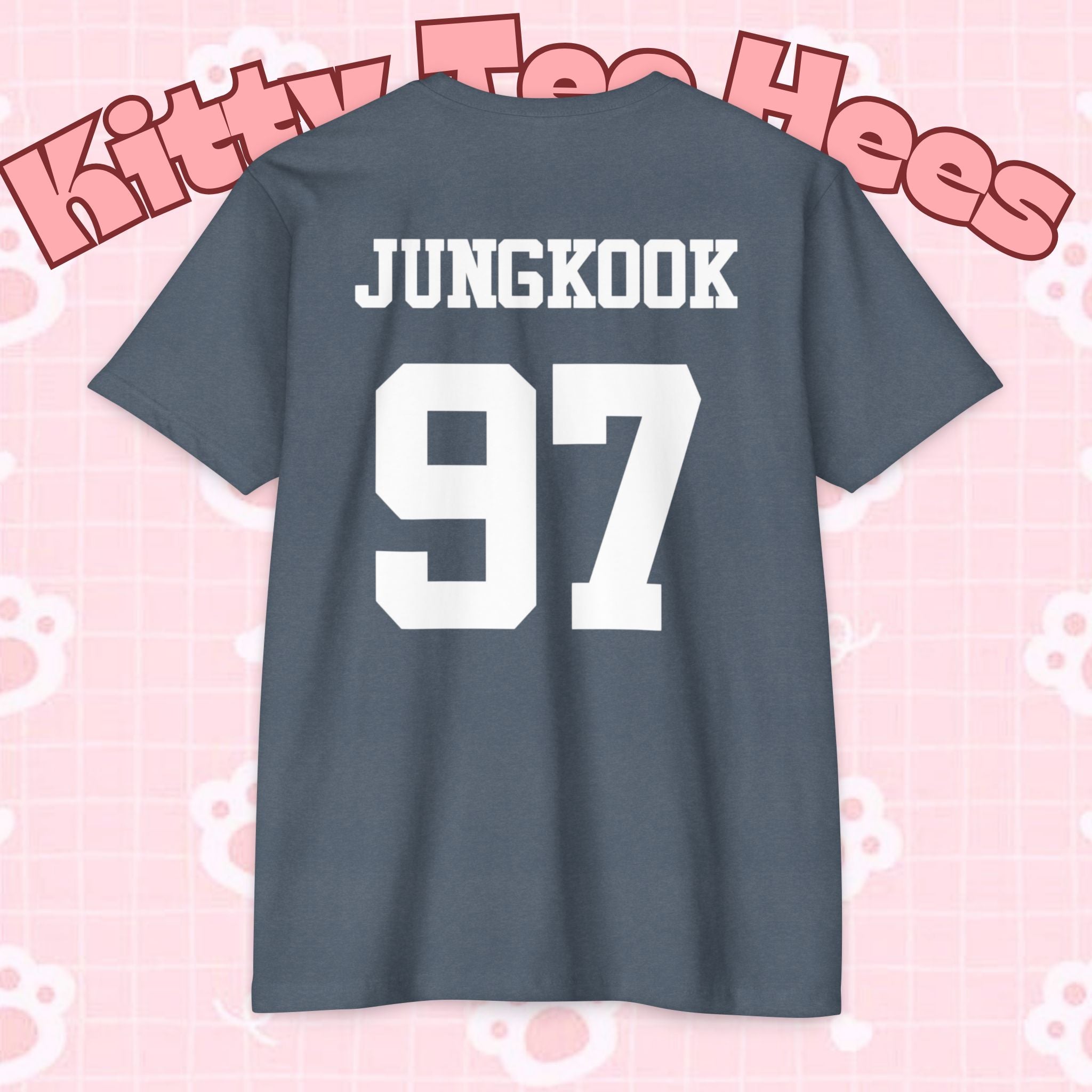 Custom BTS T-shirt featuring Jungkook, Jimin, V, J-Hope, RM, Suga, Jin, for K-pop concert 2026, Printify brand.