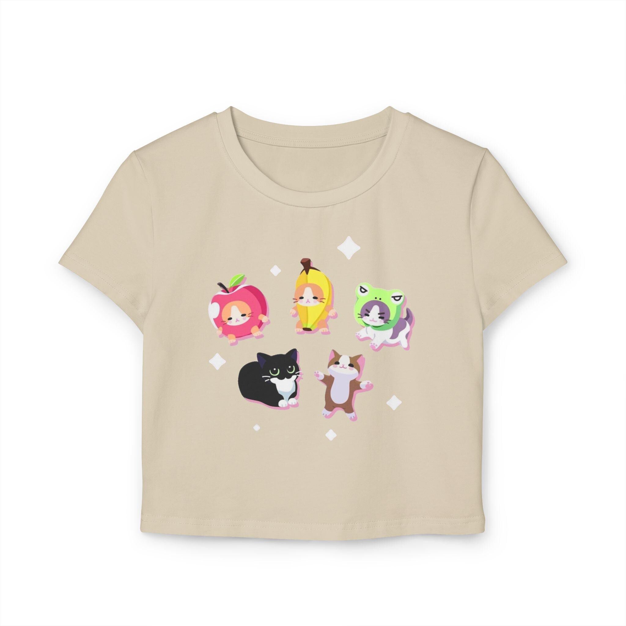 Meme Cat Baby Tee, Organic Cotton Slim Fit Summer Top - Kitty TeeHees