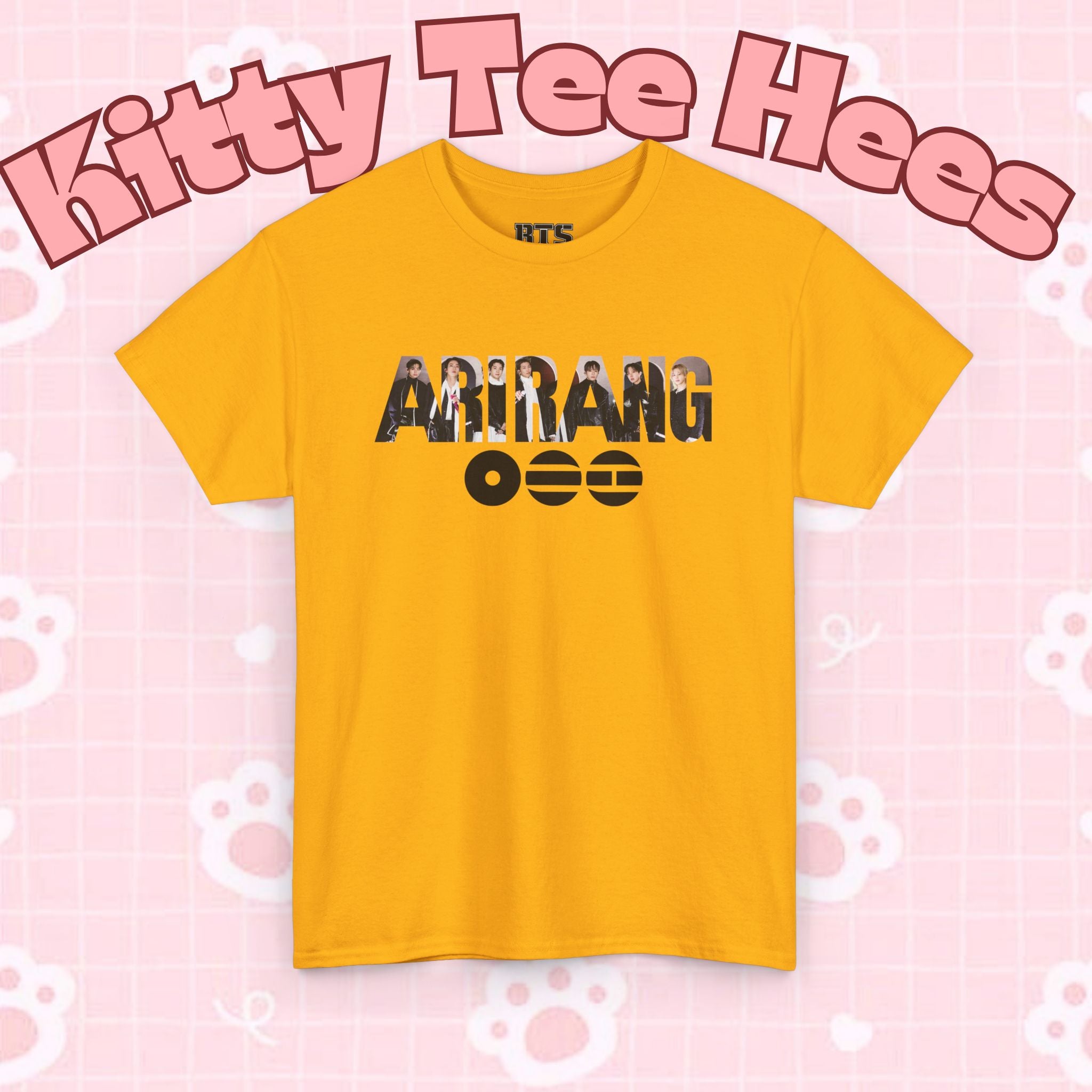 K-Pop inspired BTS concert T-shirt featuring Bangtan Boys graphic design, casual fit, and vibrant print, ideal for fans.