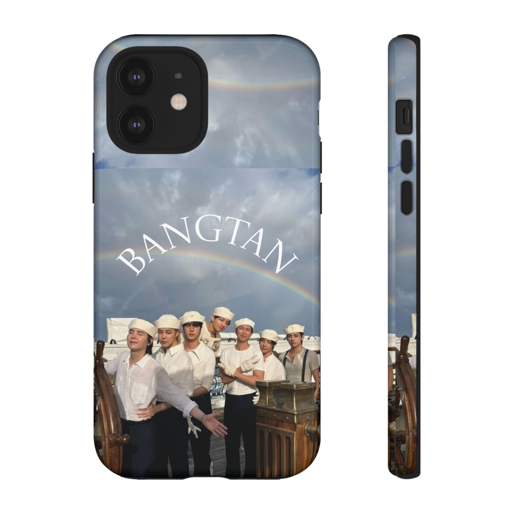 Cute Sailor BTS Swim phone case for iPhone and Samsung featuring Bangtan Arirang design by Printify.