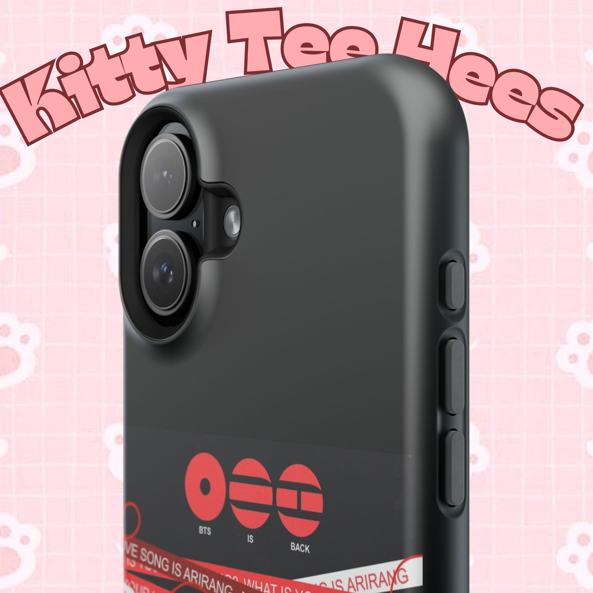 Printify BTS Arirang phone case featuring Bangtan concert photo, impact-resistant design for K-Pop fans.