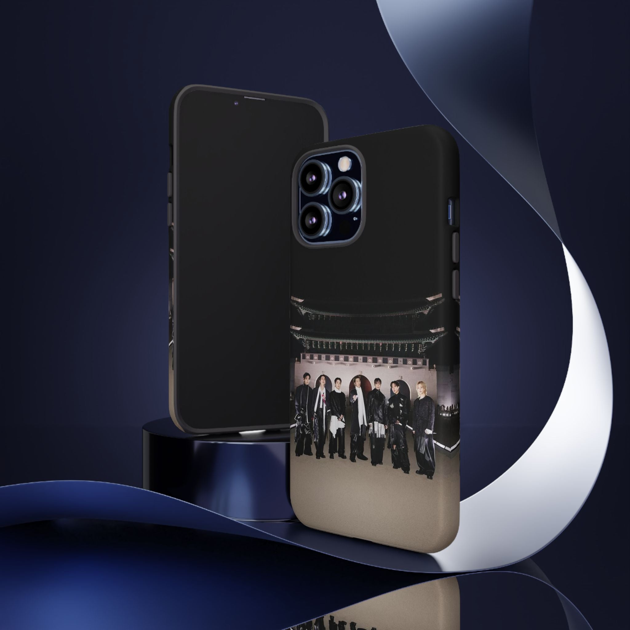 BTS Arirang and Swim comeback themed Samsung phone case with K-pop design, durable Printify tough case for iPhone and Samsung.
